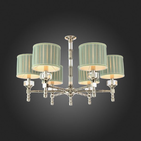 SL1121.103.06-Люстра-подвесная-ST-Luce-НикельОливковый-E14-640W-OLEO-1 SL1121.103.06 Люстра подвесная ST-Luce Никель/Оливковый E14 6*40W OLEO — изображение 2