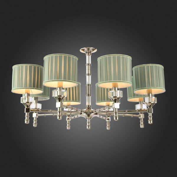 SL1121.103.08-Люстра-подвесная-ST-Luce-НикельОливковый-E14-840W-OLEO-1 SL1121.103.08 Люстра подвесная ST-Luce Никель/Оливковый E14 8*40W OLEO — изображение 2