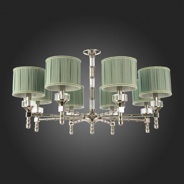 SL1121.103.08-Люстра-подвесная-ST-Luce-НикельОливковый-E14-840W-OLEO-4 SL1121.103.08 Люстра подвесная ST-Luce Никель/Оливковый E14 8*40W OLEO — изображение 5