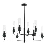 SL1244.403.08 Светильник подвесной ST-Luce черный/прозрачный E14 8*40W MEDEA