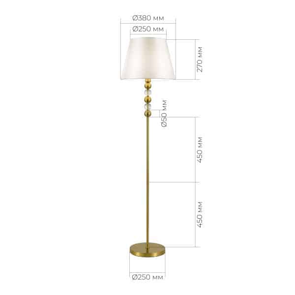 SL2003.305.01 Светильник напольный ST-Luce латунь/белый E27 1*40W AURORA — изображение 4