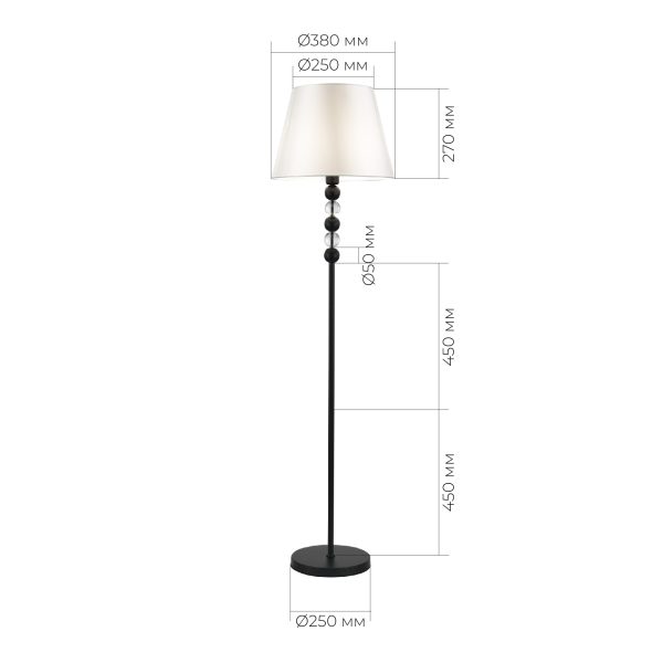 SL2003.405.01 Светильник напольный ST-Luce черный/белый E27 1*40W AURORA — изображение 4