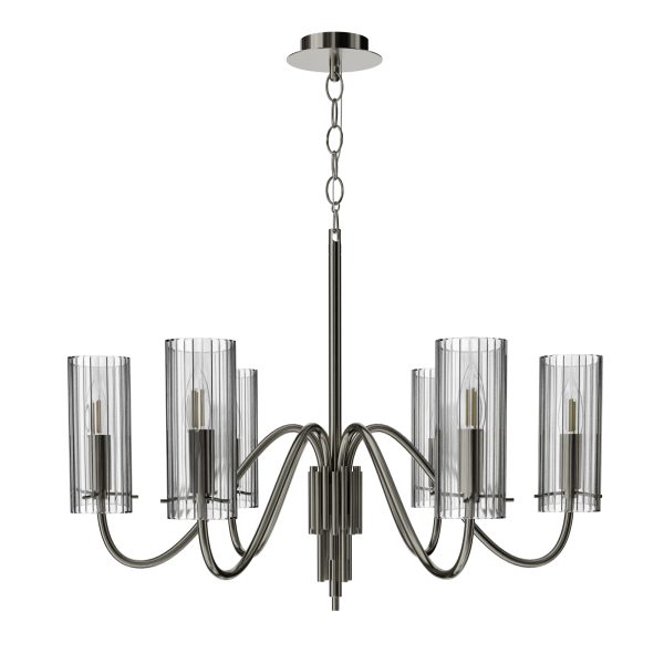 SL2005.103.06 Светильник подвесной ST-Luce никиль/прозрачный E14 6*40W SANTORI — изображение 2