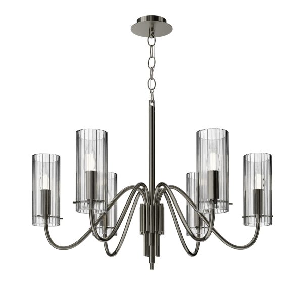 SL2005.103.06 Светильник подвесной ST-Luce никиль/прозрачный E14 6*40W SANTORI — изображение 3