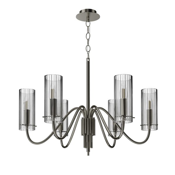 SL2005.103.06 Светильник подвесной ST-Luce никиль/прозрачный E14 6*40W SANTORI — изображение 4