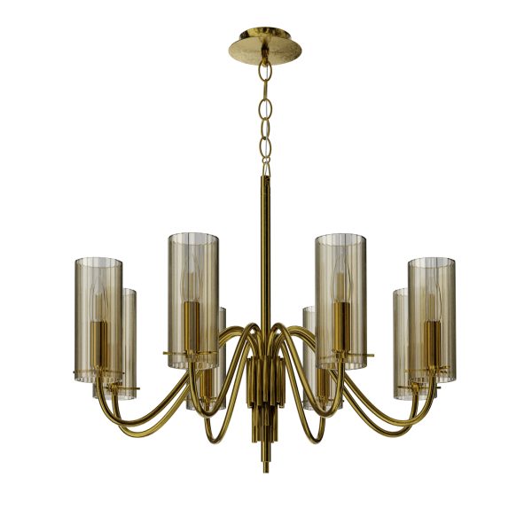 SL2005.303.08-Светильник-подвесной-ST-Luce-латуньконьячный-E14-840W-SANTORI-3 SL2005.303.08 Светильник подвесной ST-Luce латунь/коньячный E14 8*40W SANTORI — изображение 4