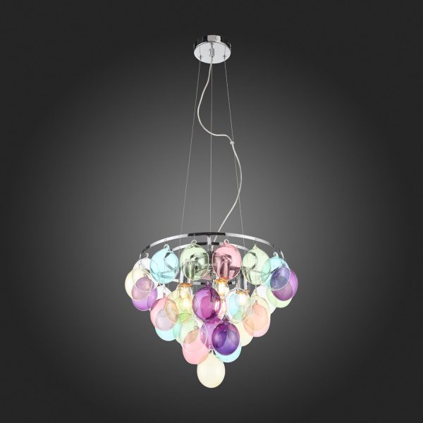 SL432.153.05 Светильник подвесной ST-Luce Хром/Разноцветный E27 5*60W SOSPIRO — изображение 5