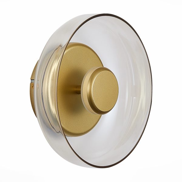 SL6002.201.01-Светильник-настенный-ST-Luce-ЗолотистыйЯнтарный-LED-17W-4000K-LAZIO-3 SL6002.201.01 Светильник настенный ST-Luce Золотистый/Янтарный LED 1*7W 4000K LAZIO — изображение 4