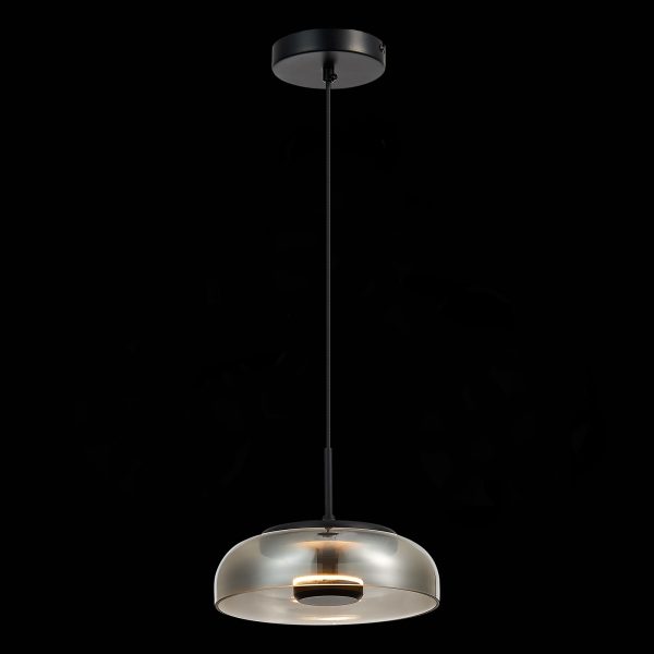 SL6002.403.01 Подвес ST-Luce Черный/Дымчатый LED 1*7W 4000K LAZIO SL6002.403.01 Подвес ST-Luce Черный/Дымчатый LED 1*7W 4000K LAZIO