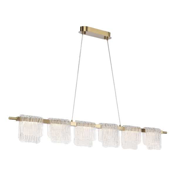 SL6021.203.36 Светильник подвесной ST-Luce золотистый/прозрачный LED 1*36W 4000K VOILE — изображение 2