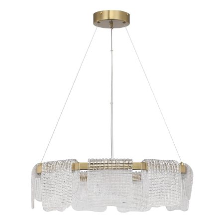 SL6021.203.54 Светильник подвесной ST-Luce золотистый/прозрачный LED 1*54W 4000K VOILE