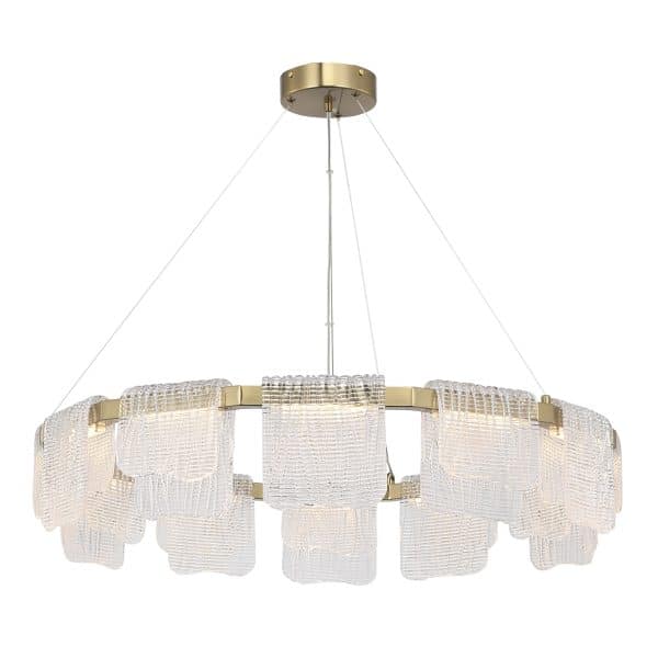 SL6021.203.66 Светильник подвесной ST-Luce золотистый/прозрачный LED 1*66W 4000K VOILE — изображение 2