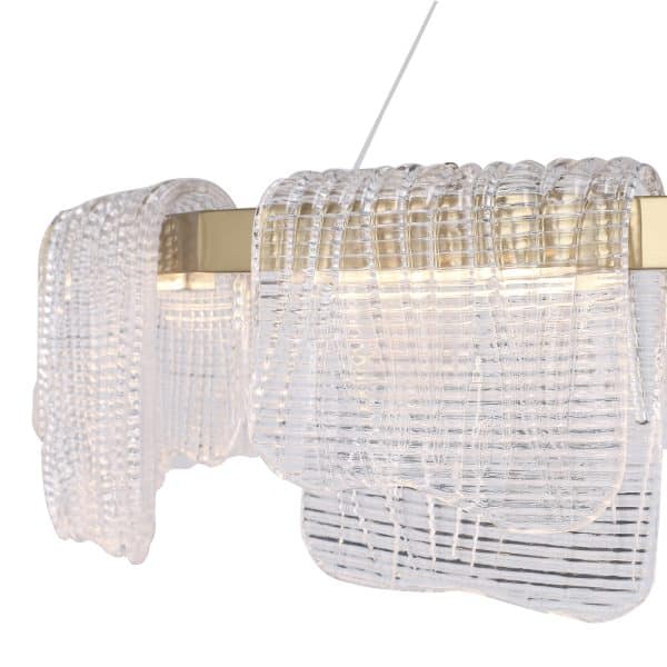 SL6021.203.66 Светильник подвесной ST-Luce золотистый/прозрачный LED 1*66W 4000K VOILE — изображение 4