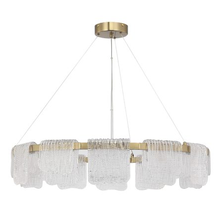 SL6021.203.66 Светильник подвесной ST-Luce золотистый/прозрачный LED 1*66W 4000K VOILE