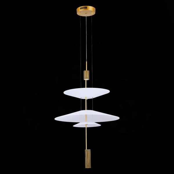 SL6101.213.01-Люстра-подвесная-ST-Luce-ЗолотистыйБелый-LED-115W-3000K-ISOLA-3 SL6101.213.01 Люстра подвесная ST-Luce Золотистый/Белый LED 1*15W 3000K ISOLA — изображение 4
