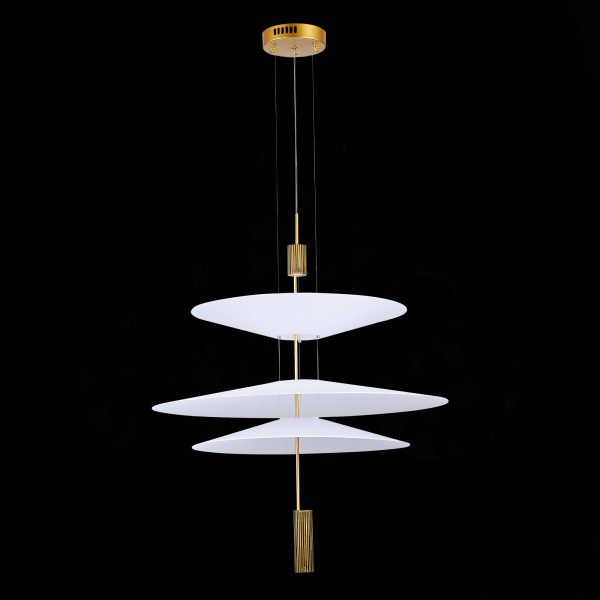SL6101.223.01-Люстра-подвесная-ST-Luce-ЗолотистыйБелый-LED-115W-3000K-ISOLA-3 SL6101.223.01 Люстра подвесная ST-Luce Золотистый/Белый LED 1*15W 3000K ISOLA — изображение 4