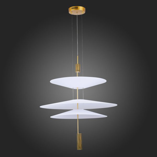 SL6101.223.01-Люстра-подвесная-ST-Luce-ЗолотистыйБелый-LED-115W-3000K-ISOLA-4 SL6101.223.01 Люстра подвесная ST-Luce Золотистый/Белый LED 1*15W 3000K ISOLA — изображение 5