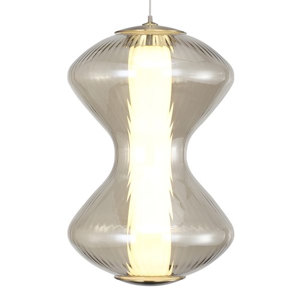 SL6136.203.01 Светильник подвесной ST-Luce золото/коньячный LED 1*6W 3000K SPINE — изображение 3