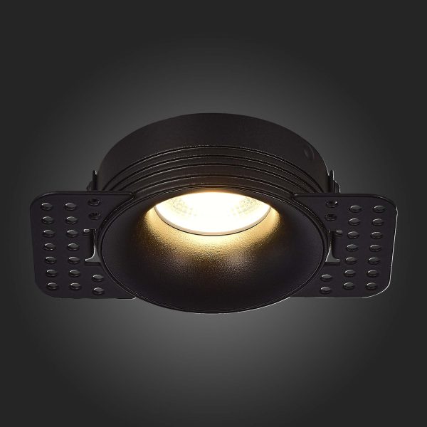 ST218.448.01 Св-к встр. Черный GU10 1*50W  IP20 D78xH30 165-265V Без ламп Встраиваемые светильники — изображение 2