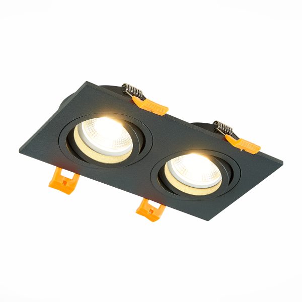 ST251.408.02 Св-к встр. Черный GU10 2*50W  IP20 L170xW92xH27 220V Без ламп Встраиваемые светильники — изображение 3