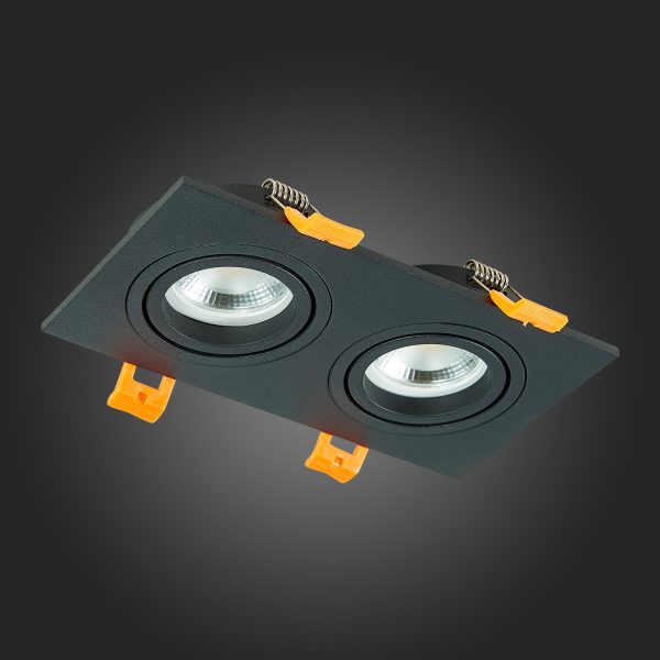 ST251.408.02 Св-к встр. Черный GU10 2*50W  IP20 L170xW92xH27 220V Без ламп Встраиваемые светильники — изображение 5