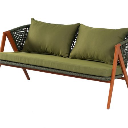 "Амстердам" диван 2-местный плетеный из роупа