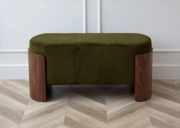 Банкетка Lagom 100 см (зеленый, орех) — изображение 3