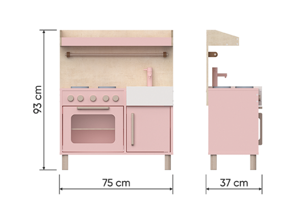 Детская игровая кухня (светло-голубой) — изображение 3