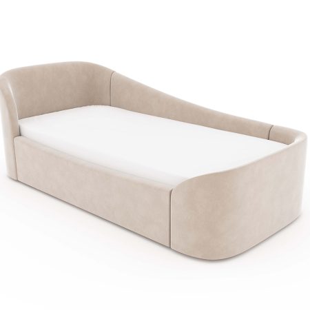 Диван-кровать KIDI Soft с низким изножьем 90*200 см R антивандальная ткань (бежевый)