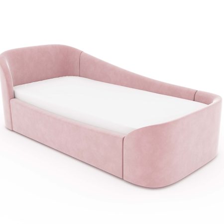 Диван-кровать KIDI Soft с низким изножьем 90*200 см R антивандальная ткань (розовый)