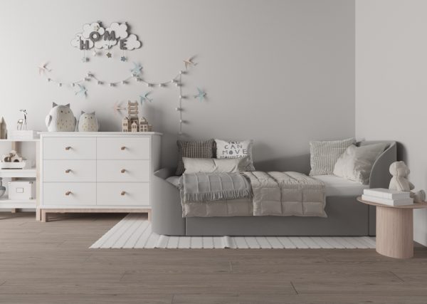 Диван-кровать KIDI Soft с низким изножьем 90*200 см R (серый) — изображение 4