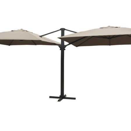 "Фабриано" зонт двухкупольный 3x3м на алюминиевой опоре