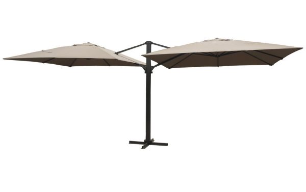 "Фабриано" зонт двухкупольный 3x3м на алюминиевой опоре