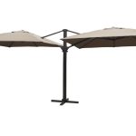 "Фабриано" зонт двухкупольный 3x3м на алюминиевой опоре