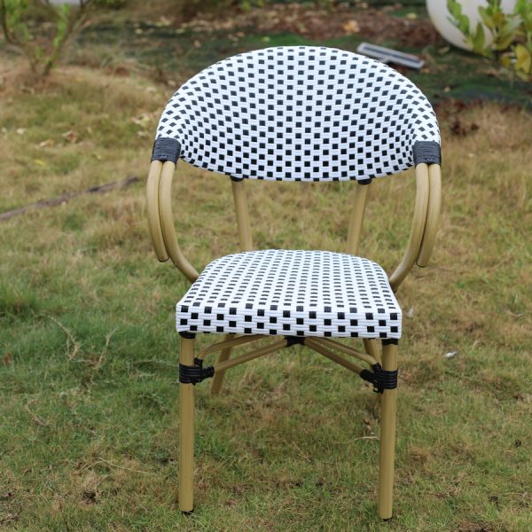 "Грас" плетеный стул из искусственного ротанга, цвет черный — изображение 4