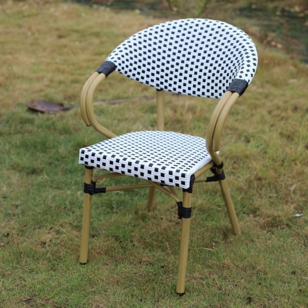 "Грас" плетеный стул из искусственного ротанга, цвет черный — изображение 5