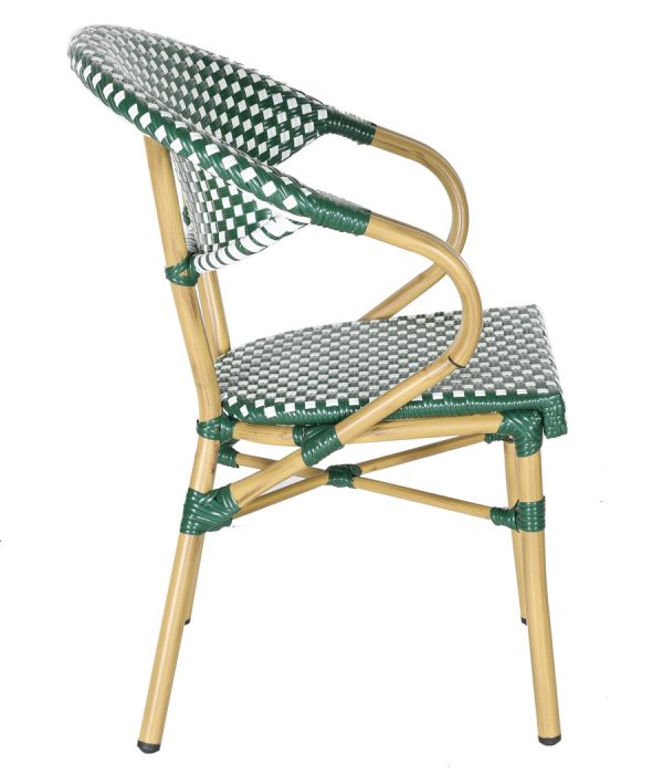 "Грас" плетеный стул из искусственного ротанга, цвет зеленый — изображение 3