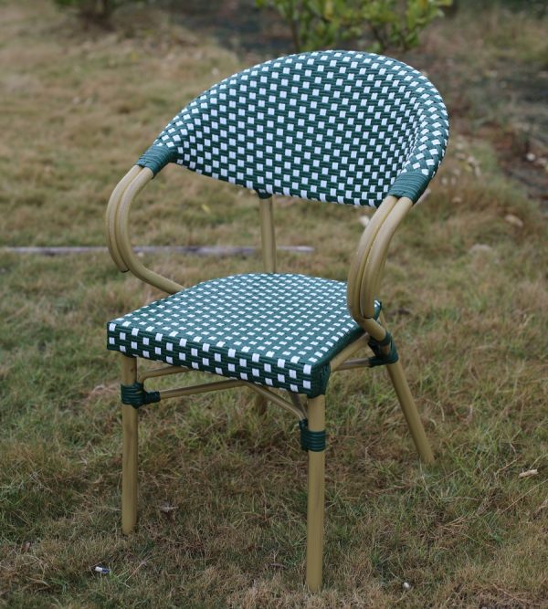 "Грас" плетеный стул из искусственного ротанга, цвет зеленый — изображение 4