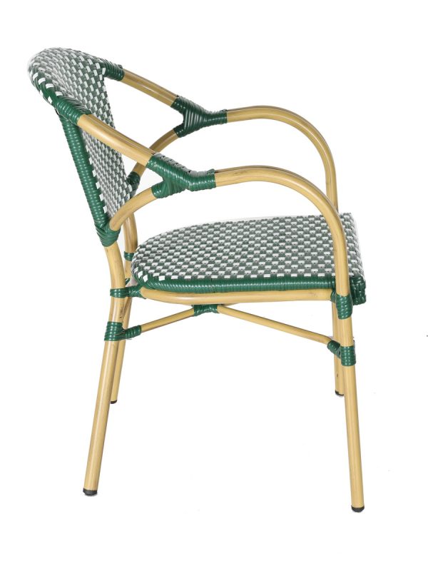"Кабри" плетеный стул из искусственного ротанга, цвет зеленый — изображение 3