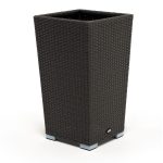 "Капучино" кашпо для цветов плетеное из искусственного ротанга