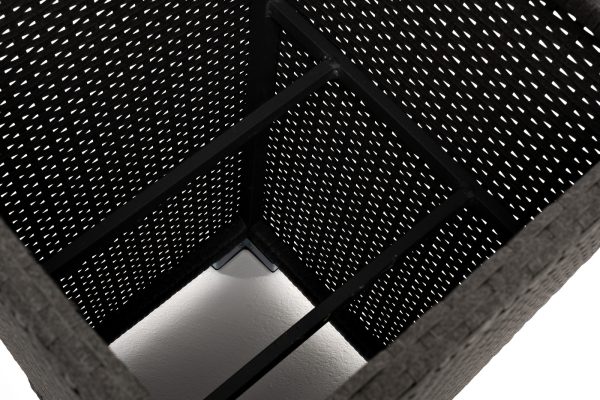 "Капучино" кашпо для цветов плетеное из искусственного ротанга, цвет графит — изображение 4