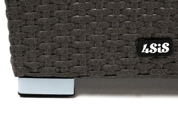 "Капучино" кашпо для цветов плетеное из искусственного ротанга, цвет графит — изображение 5