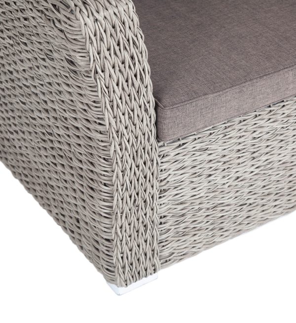 "Капучино" кресло из искусственного ротанга (гиацинт), цвет серый — изображение 4