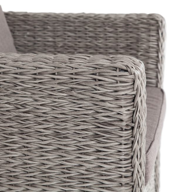 "Капучино" кресло из искусственного ротанга (гиацинт), цвет серый — изображение 5