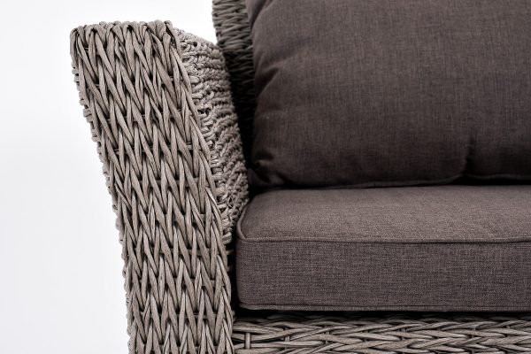 "Капучино" лаунж-зона из искусственного ротанга (гиацинт), цвет серый — изображение 4
