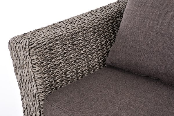 "Капучино" лаунж-зона из искусственного ротанга (гиацинт), цвет серый — изображение 5