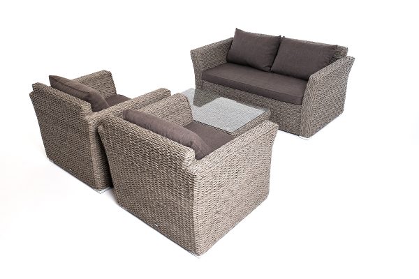 "Капучино Сингл" лаунж-зона из искусственного ротанга (гиацинт)