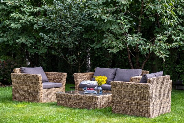 "Капучино Сингл" лаунж-зона из искусственного ротанга (гиацинт)