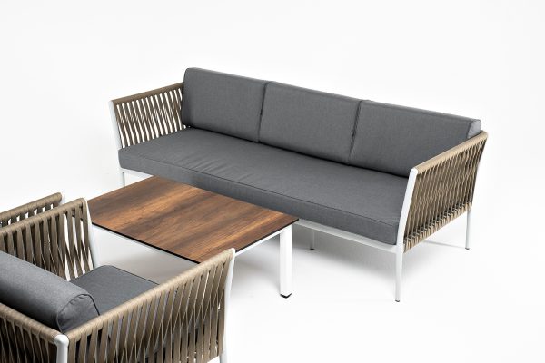 "Касабланка" лаунж-зона плетеная из роупа 5-местная, цвет серый — изображение 5