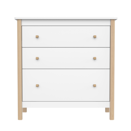 Комод Classic 3 ящика (белый)